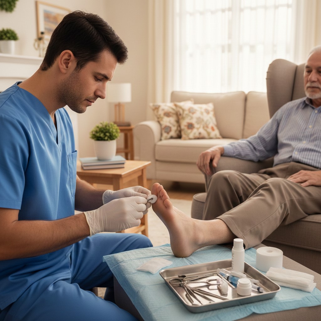 علاج القدم السكري بالمنزل